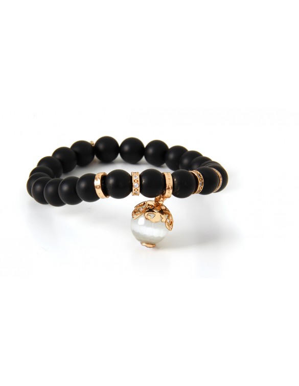 Pulsera plata ónix Luca Lorenzini BRB96-9