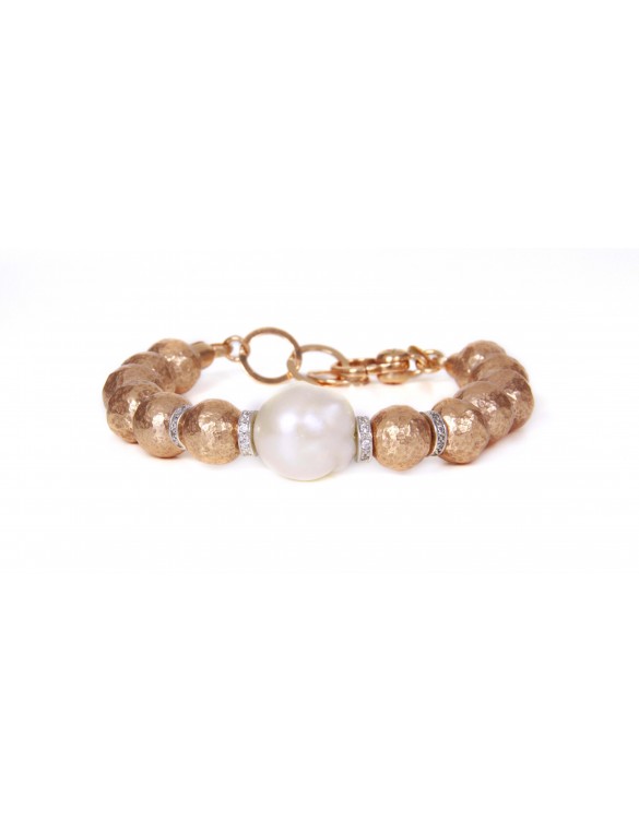 Pulsera plata perla Lorenzini BRB185-2