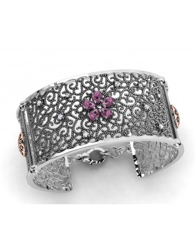 Pulsera plata oro Bohemme 5FLG002B
