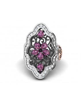 Anillo plata oro Bohemme 5FLG002R14