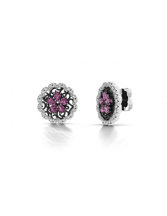 Pendiente plata oro Bohemme 5FLG001E
