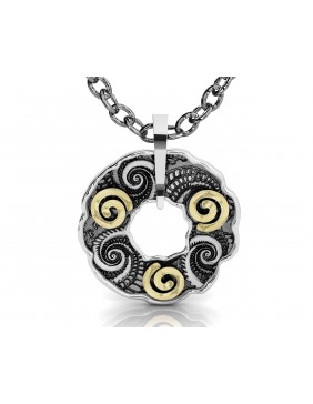 Colgante plata oro Bohemme 7OCE007P60
