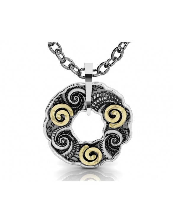 Colgante plata oro Bohemme 7OCE007P60