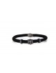 Pulsera plata cuero hombre Luca Lorencini BH022-4