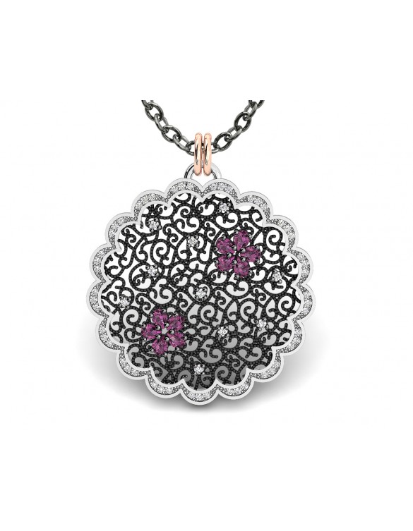 Colgante plata oro Bohemme 5FLG001P60