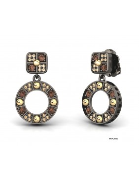 Pendiente plata oro Bohemme 7CHO018E