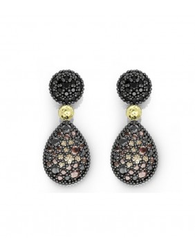 Pendiente plata oro Bohemme 7ETE010E