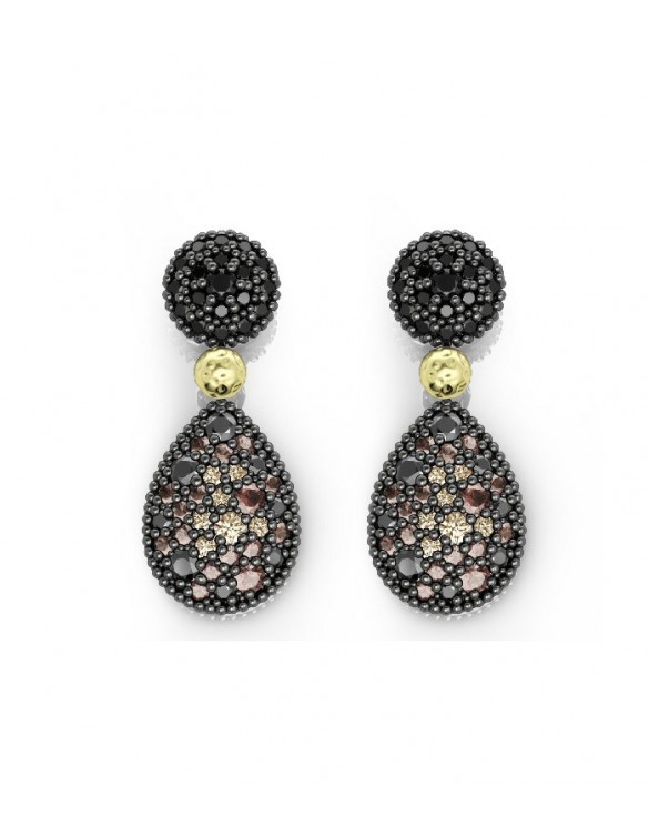 Pendiente plata oro Bohemme 7ETE010E