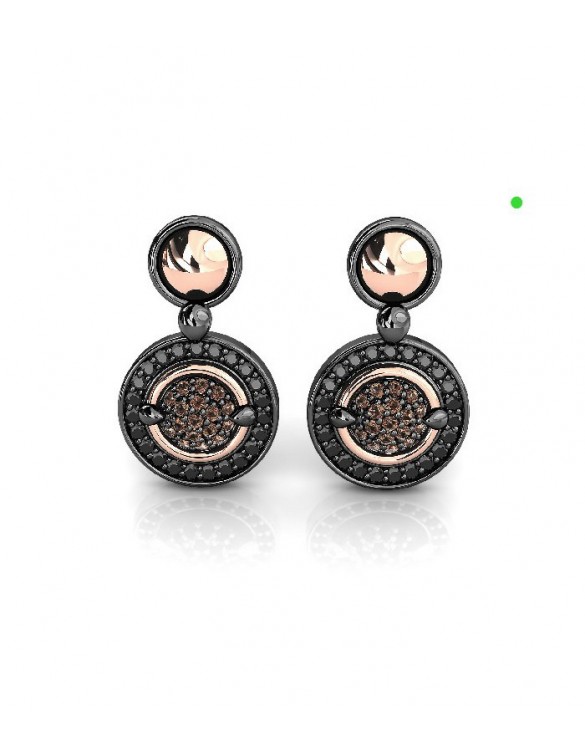 Pendiente plata oro Bohemme 7ETE002E