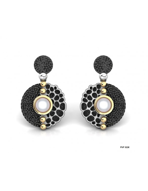 Pendiente plata oro Bohemme 5MRN001EP