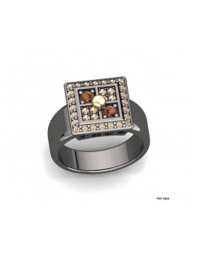 Anillo plata oro Bohemme 7CHO008R15