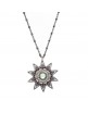 Colgante sol plata calcedonia y circonitas c366