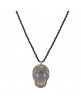 Colgante plata calavera calcedonia ojo de tigre y circonitas SKS48
