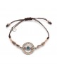 PULSERA PLATA MACRAME KAYONITE Y CIRCONITAS MA-71