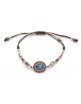 PULSERA PLATA MACRAME CIANITA Y CIRCONITAS MA-56