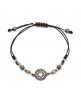 Pulsera plata macrame calcedonia y circonitas ma-127-1
