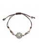 Pulsera plata macrame calcedonia y circonitas ma-124