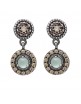 Pendientes plata calcedonia y circonitas p397