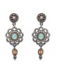 Pendientes plata calcedonia y circonitas p385