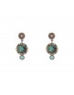 Pendientes plata labradorita calcedonia azul y circonitas P377