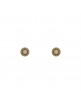 Pendientes plata boton cuarzo rosa y circonitas P366