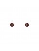 Pendientes plata boton ojo de tigre y circonitas P368