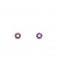 Pendientes plata boton cuarzo blanco y circonitas P370