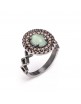 Anillo plata calcedonia y circonitas 15222