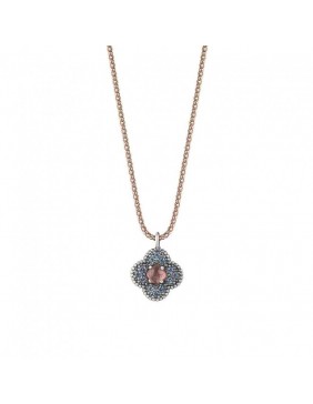 Colgante SUNFIELD de plata, turmalina rosa y circonitas, de 1,2 cm de diámetro CL061771
