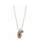 Colgante SUNFIELD de plata con baño de oro rosa, de 1,6 cm por 1 cm, con turmalina rosa y circonitas CL061710/2/26