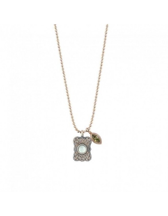 Colgante SUNFIELD de plata, calcedonia y circonitas, de 1,3 cm por 0,9 cm CL061714/13