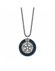 Colgante SUNFIELD de plata, calcedonia, cuentas de cristal azul zafiro y circonitas CL061530