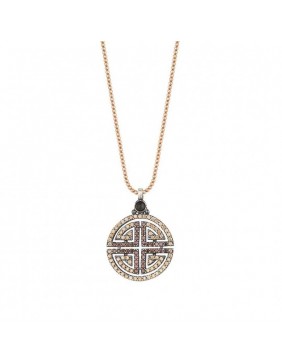 Colgante SUNFIELD de plata, cuarzo fumé y circonitas, de de 2,5 cm por 3,1 cm CL061071
