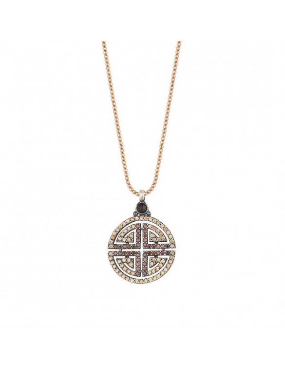 Colgante SUNFIELD de plata, cuarzo fumé y circonitas, de de 2,5 cm por 3,1 cm CL061071