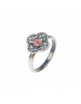 Anillo SUNFIELD de 0,3 cm de ancho, de plata, turmalina rosa y circonitas AN061771