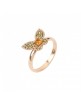 Anillo SUNFIELD de 0,3 cm de ancho, de plata con baño de oro rosa, citrino y circonitas AN061770/2