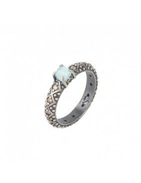Anillo SUNFIELD de plata, calcedonia y circonitas AN061490/13