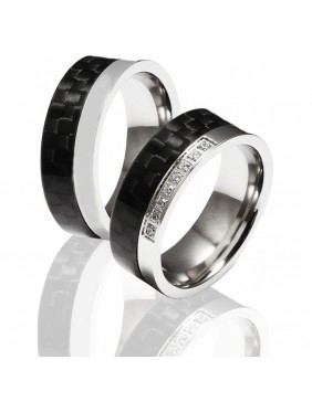 ALIANZAS DE BODA DE TITANIO Y CARBONO BIANCA