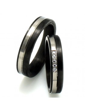 ALIANZAS DE BODA DE TITANIO Y CARBONO SLENDER