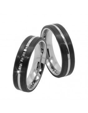 ALIANZAS DE BODA DE TITANIO Y CARBONO DUNIA