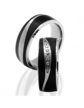 ALIANZAS DE BODA DE TITANIO Y CERÁMICA TEMPO