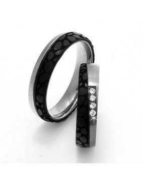 ALIANZAS DE BODA DE TITANIO Y CARBONO SANE
