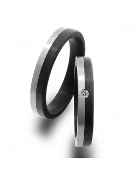 ALIANZAS DE BODA DE TITANIO Y CARBONO MIDEL