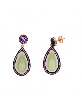 Pendientes plata oro Salatore 255A0007