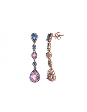 Pendientes plata oro Salatore 255A0007