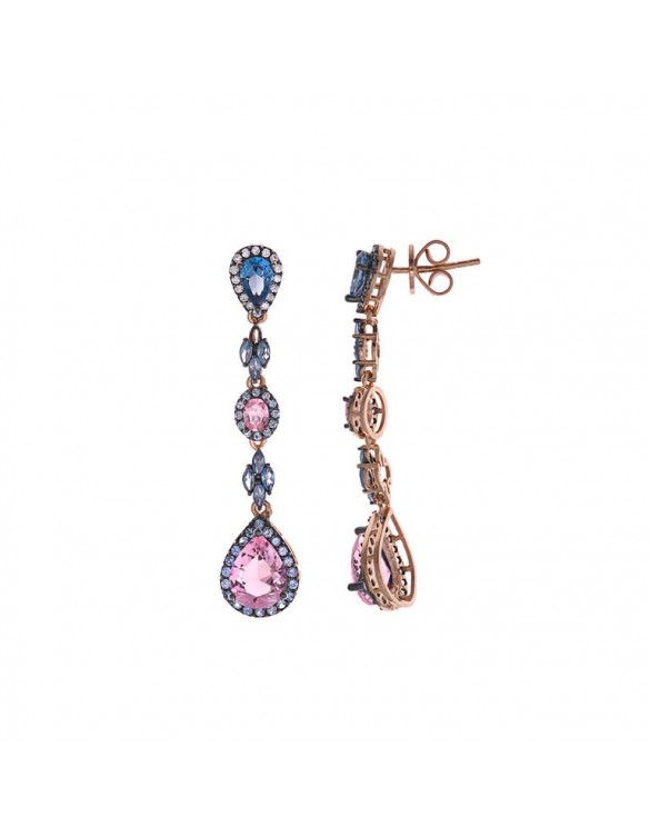 Pendientes plata oro Salatore 255A0007