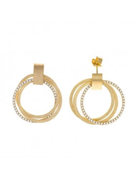 Pendientes plata oro Salatore 255A0007
