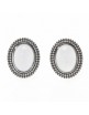 Pendientes Largos De Plata Chapada Con Circonitas Rojas, Salvatore 244A0028
