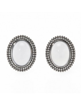 Pendientes Largos De Plata Chapada Con Circonitas Rojas, Salvatore 244A0028