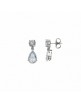 Pendientes Plata Rodiada Dos Cuerpos de Circonitas Salvatore 136A0331